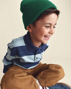 Toddler Boy Striped Long-Sleeve Henley T-Shirt - Navy Blue, image 3 of 6 slides