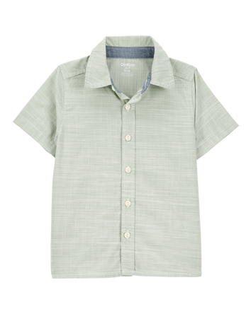 Toddler Button-Front Shirt - Green, 