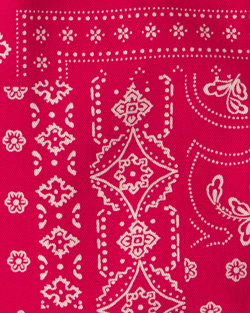 Tout-petit gar&ccedil;on - Chemise boutonn&eacute;e &agrave; manches courtes, motif bandana - Rouge, image 2 sur 2 diapositives