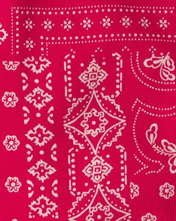Toddler Boy Bandana Short-Sleeve Button-Down Shirt - Red, 