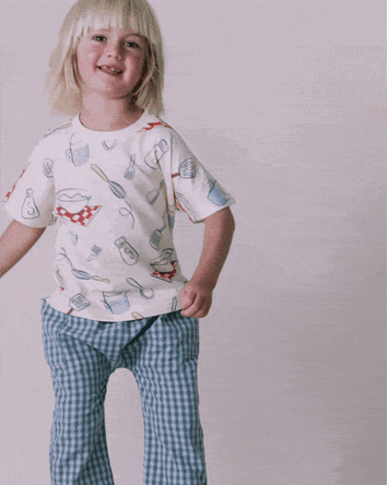 Tout-petit - Pantalon de jeu en seersucker avec poches - Bleu, 