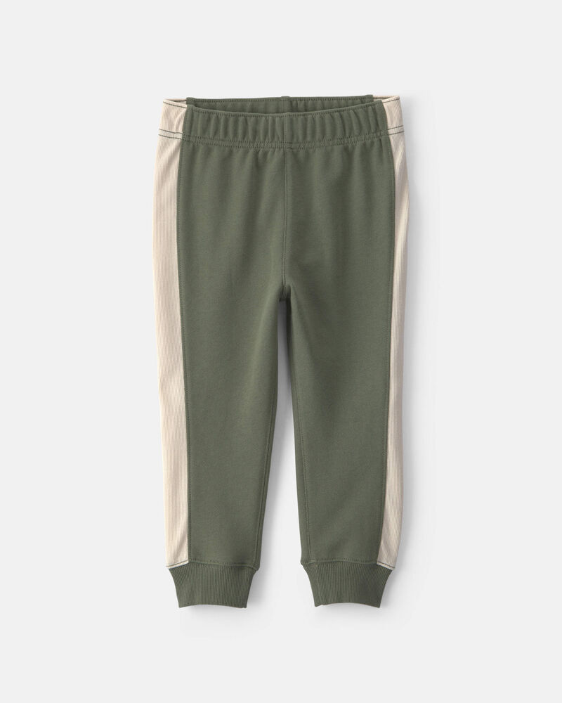 Toddler Boy 2-Piece 'MVP' French Terry Long-Sleeve Top & Pant Set - Olive Green, image 2 of 5 slides