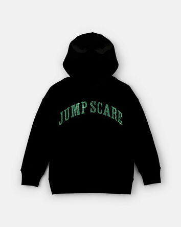 Boys 'Jump Scare' Halloween French Terry Hoodie - Black/White, 