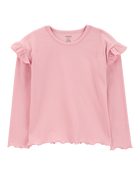 Kid Long-Sleeve Ribbed Top, image 1 of 3 slides