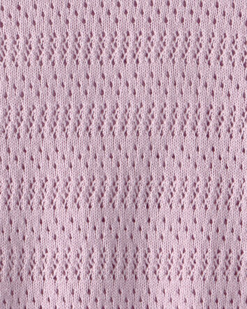 Toddler Girl Scalloped Sweater - Purple, 