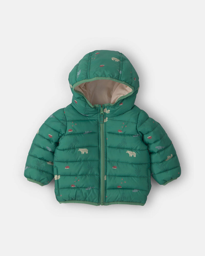 Baby Boy Midweight Packable Puffer- Green
, image 1 of 4 slides