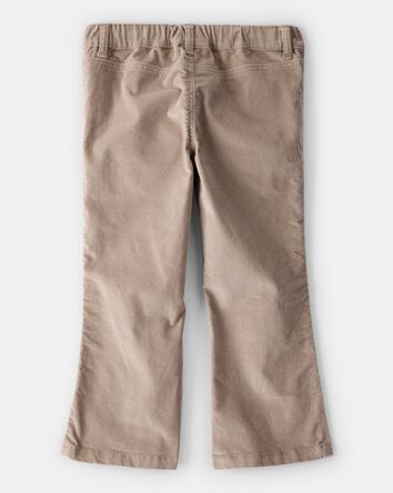 Toddler Girl Velvet Flare Pants - Brown, 