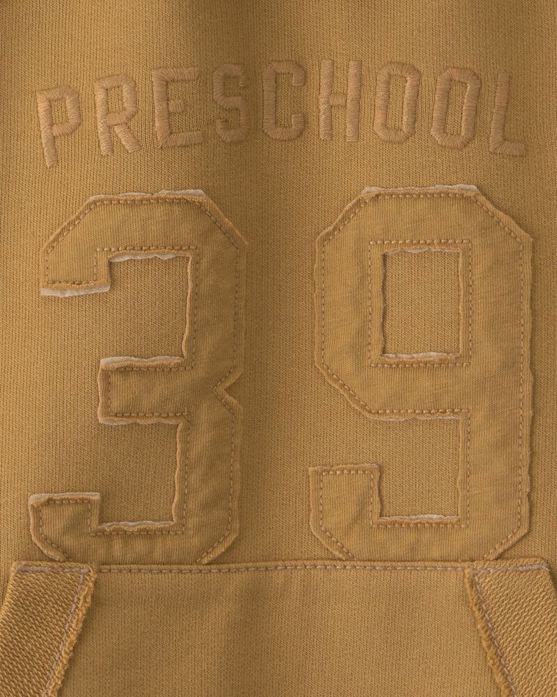Toddler Boy Varsity French Terry Hoodie - Brown, image 3 of 4 slides
