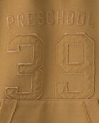 Toddler Boy Varsity French Terry Hoodie - Brown, image 3 of 4 slides