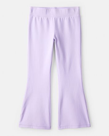 Girls Microfleece Flare Pants - Purple, 