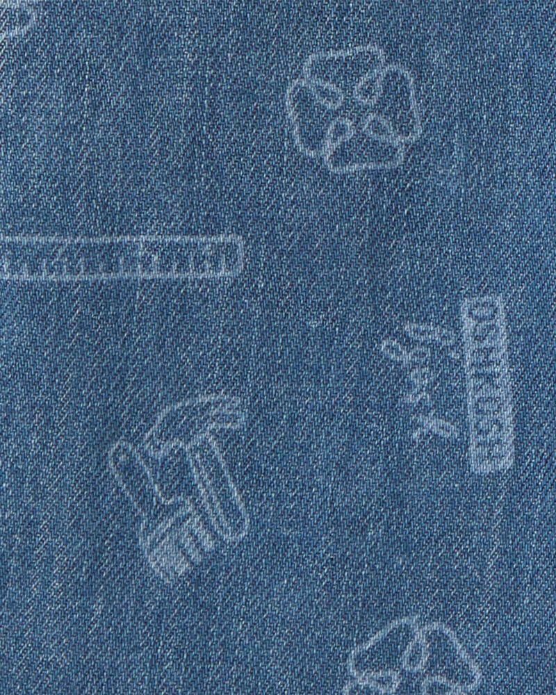 Baby Logo Denim Overalls - Light Wash, image 3 of 4 slides