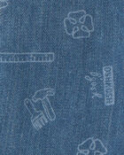 Baby Logo Denim Overalls - Light Wash, image 3 of 4 slides