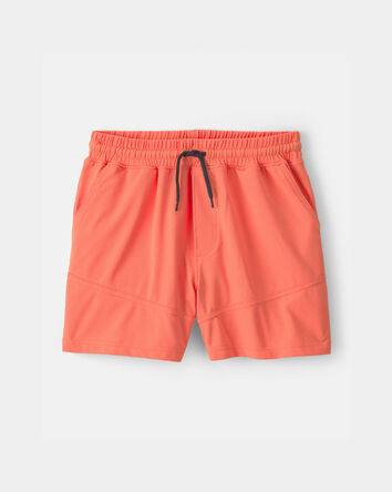 Boys Mesh Active Shorts - Orange, 