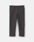 Toddler Girl Fleece Pull-On Stretch Leggings - Black, image 2 of 4 slides