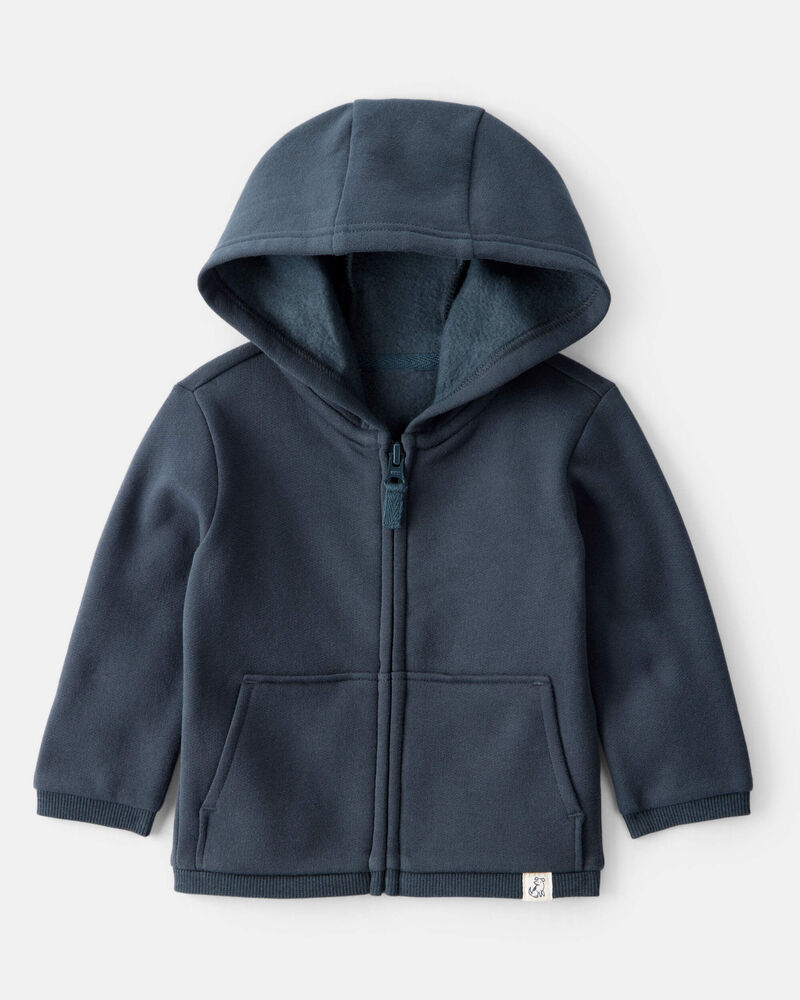 Baby Boy Long-Sleeve Zip-Up Jacket - Navy Blue, image 1 of 4 slides