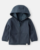 Baby Boy Long-Sleeve Zip-Up Jacket - Navy Blue, image 1 of 4 slides