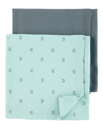 Bébé Emballage de 2 couvertures en tricot gaufré, 