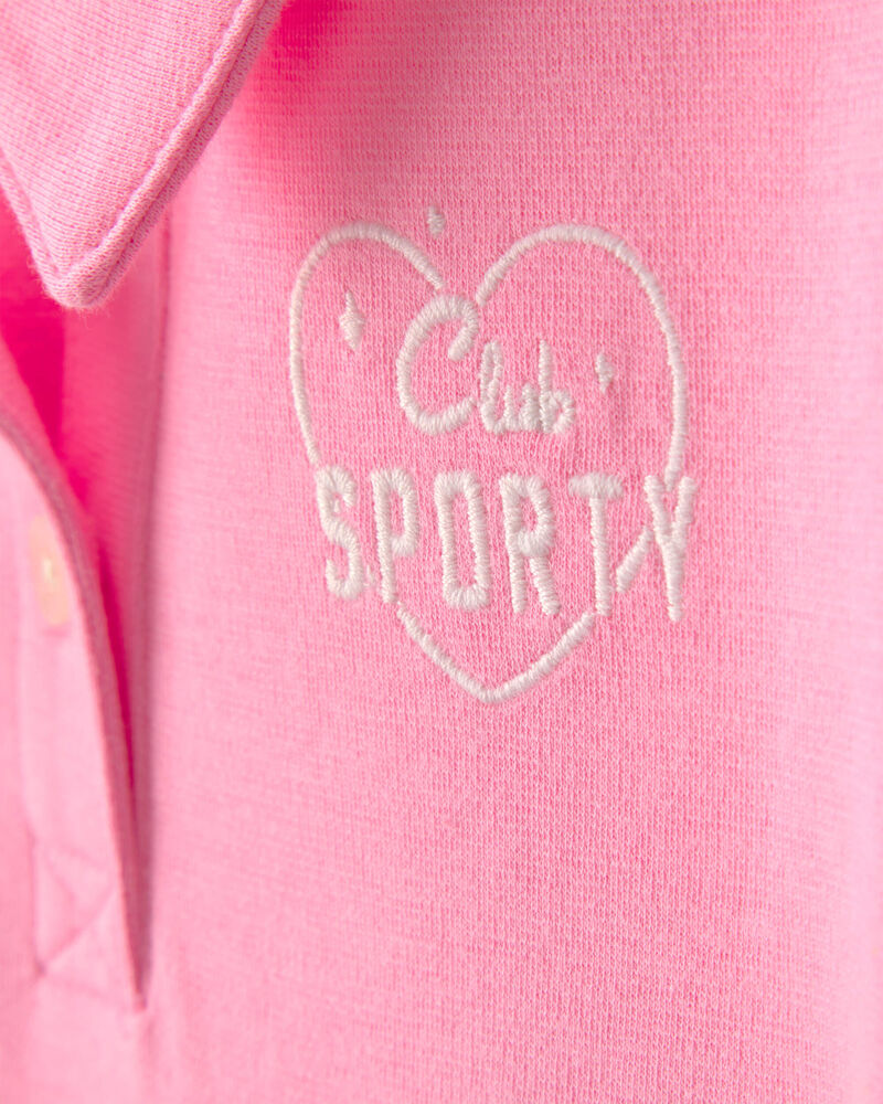 Toddler Girl Pleated Tennis Dress - Pink, image 3 of 5 slides