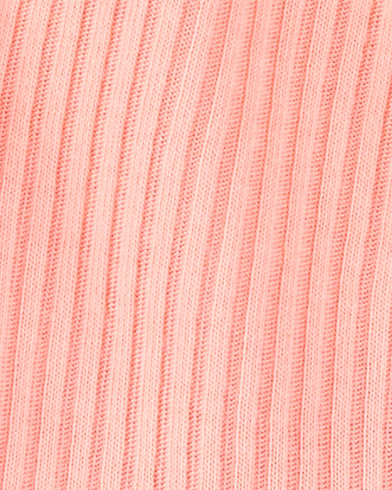 Toddler Girl Solid Loose Fit 2-Piece Pyjamas - Coral, image 2 of 3 slides
