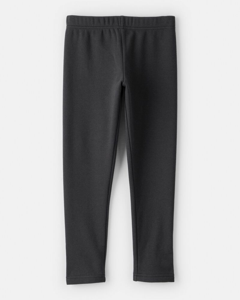 Girls Pull-On Stretch Leggings - Black, image 2 of 5 slides