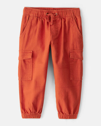 Tout-petit garçon - Pantalon cargo tendance en coton – Orange, 