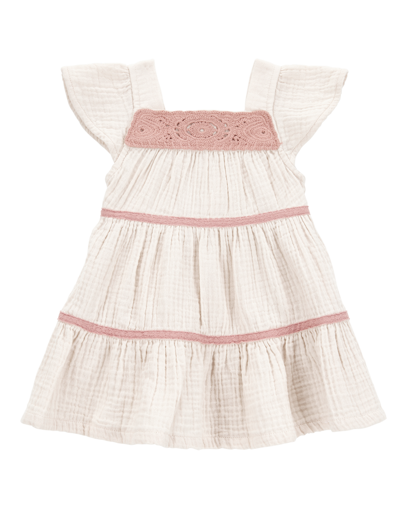 Baby Girl Striped Tiered Dress, image 1 of 5 slides