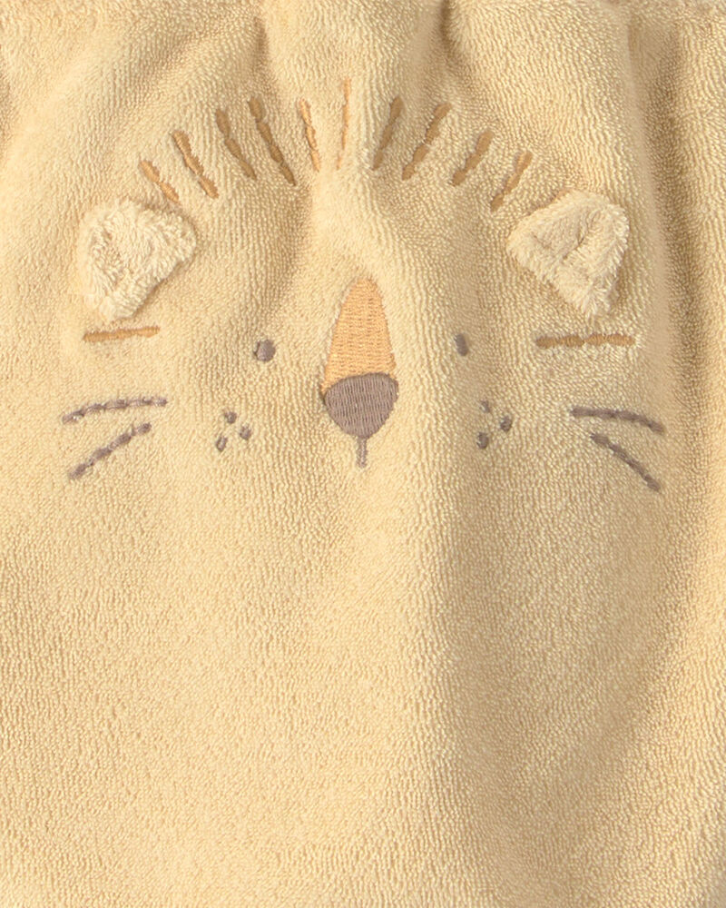 Baby 3-Piece Lion Terry Short-Sleeve Layering Set - Yellow, image 7 of 8 slides