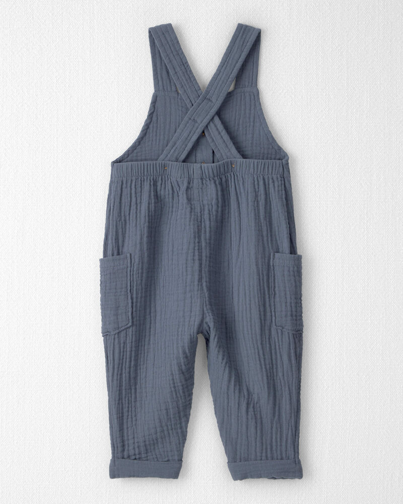 Baby Organic Cotton Gauze Overalls, image 2 of 5 slides