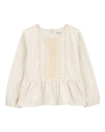 Toddler Eyelet Peplum Top, 