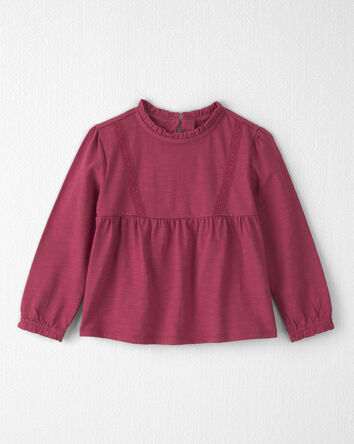 Tout-petit fille - Haut p&eacute;plum en coton biologique, 