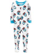 1-Piece 100% Snug Fit Cotton Footie Pyjamas, image 1 of 2 slides