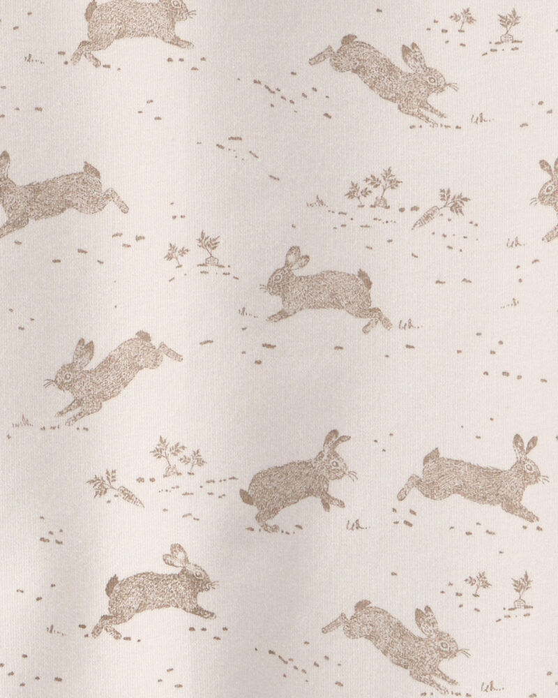 Toddler Organic Cotton Set in Bunny Print, image 4 of 5 slides