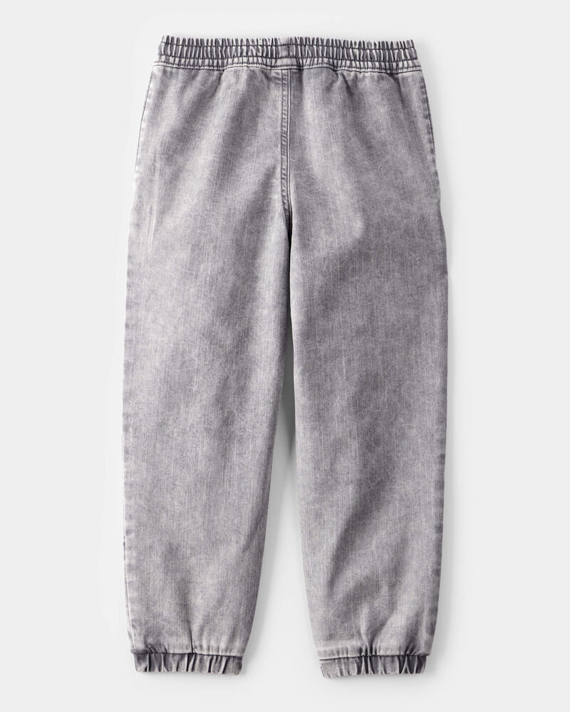 Kid Tapered Iconic Denim Joggers -  Volcano Wash, image 2 of 4 slides