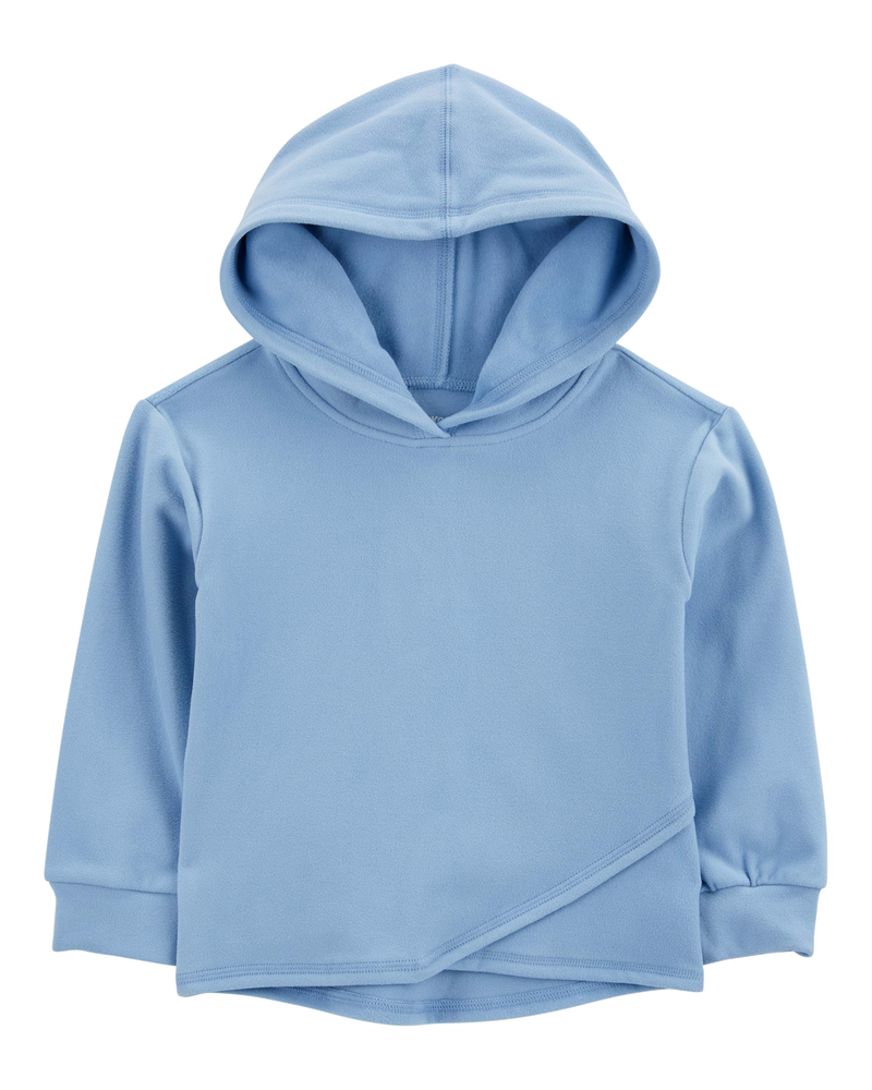 Baby Criss Cross Fleece Hoodie - Blue, image 1 of 3 slides