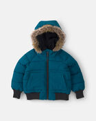 Toddler Boy Bubble Urban Jacket- Teal, image 1 of 4 slides