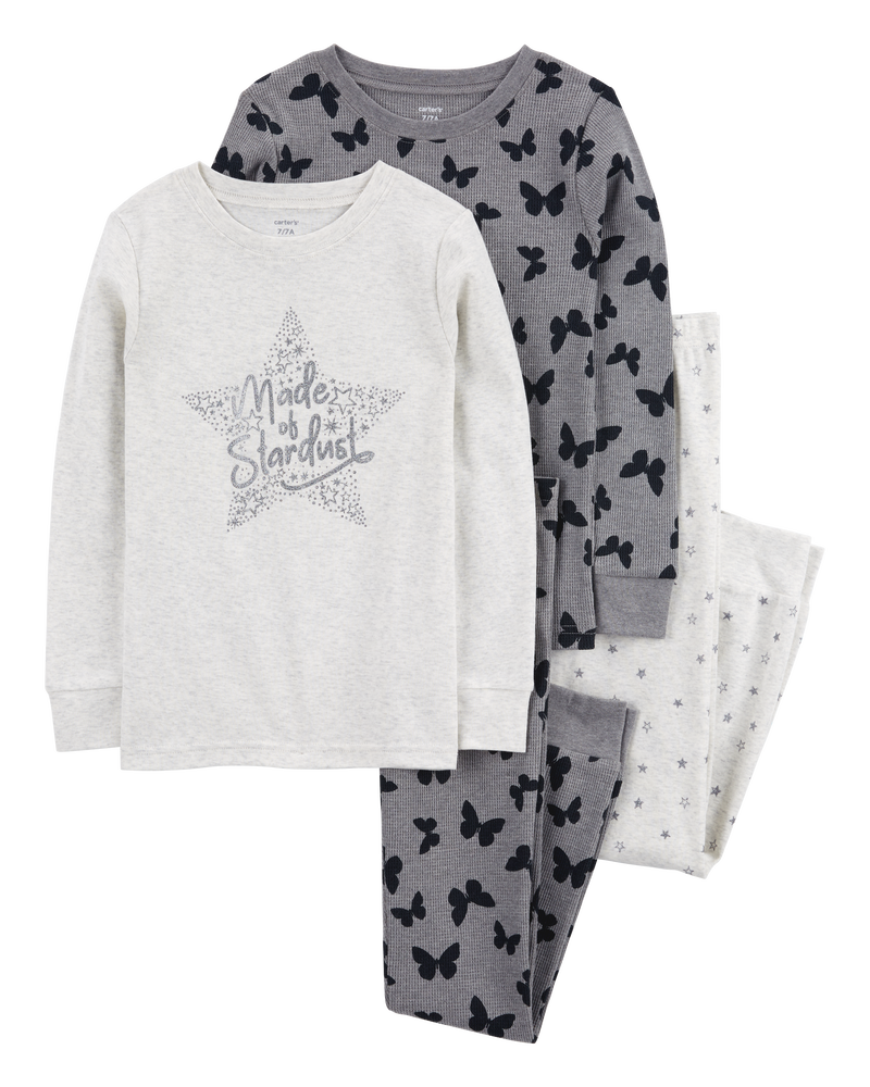Kids Girls Kid 4 Piece Butterfly Cotton Blend Pyjamas 10 Carter s