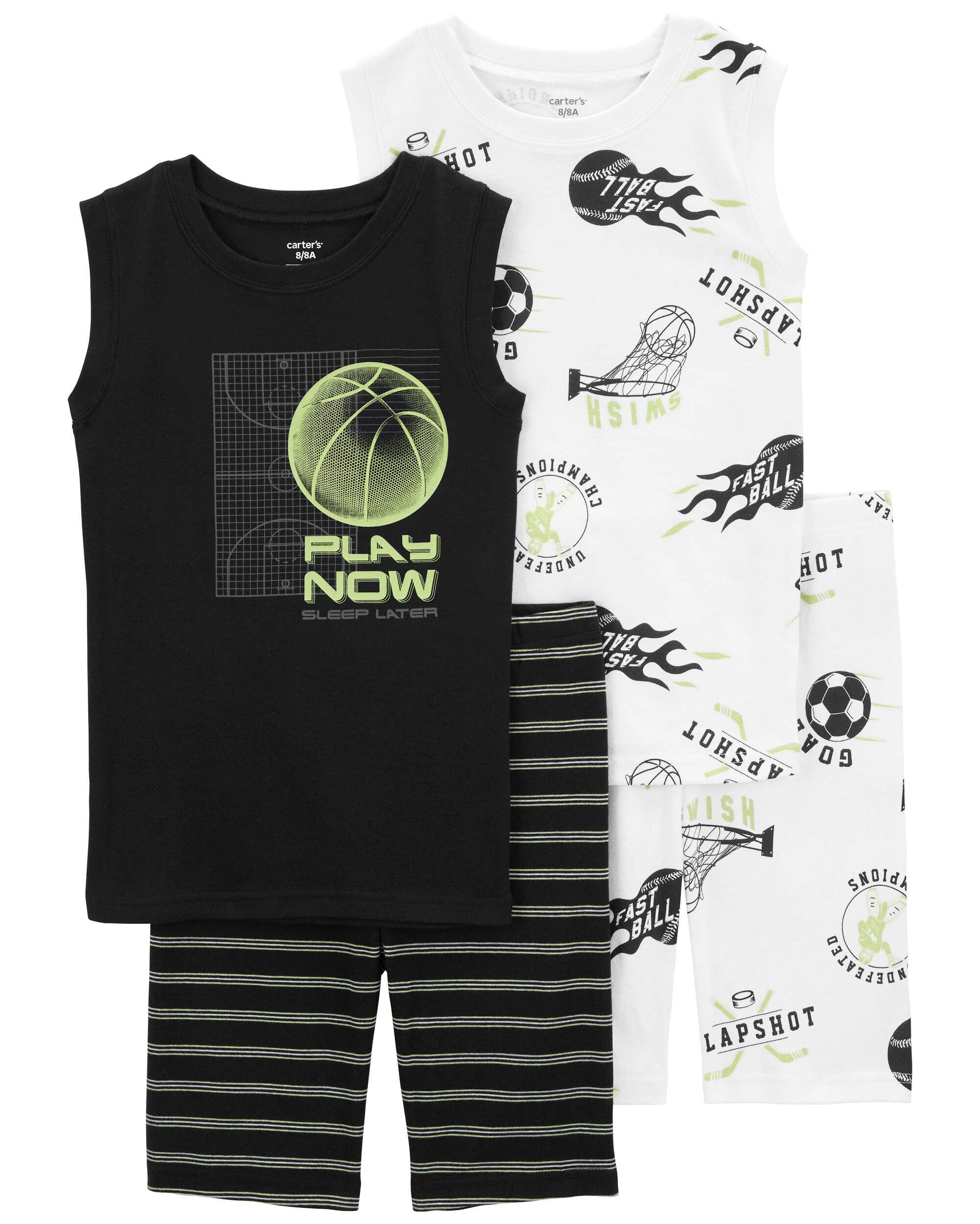 Kid 4 Piece Basketball 100 Snug Fit Cotton Pyjamas