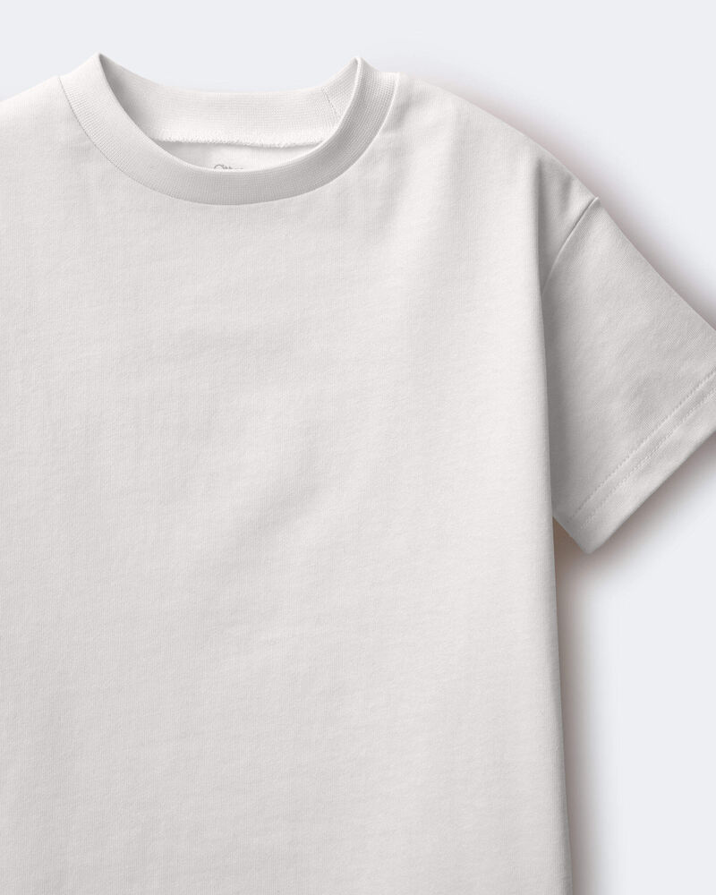Toddler Relaxed Tee - Cream, image 5 of 5 slides