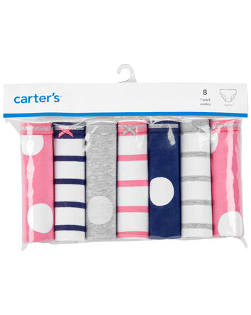 Carter's Little Girls Stretch Cotton Underwear 7 Pack 