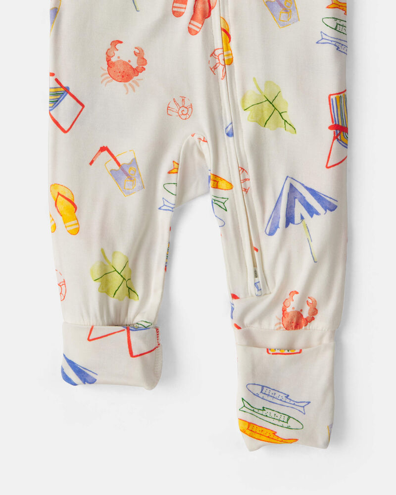 Baby Beach PurelySoft&trade; 2-Way Zip Sleeper - Cream, image 4 of 9 slides