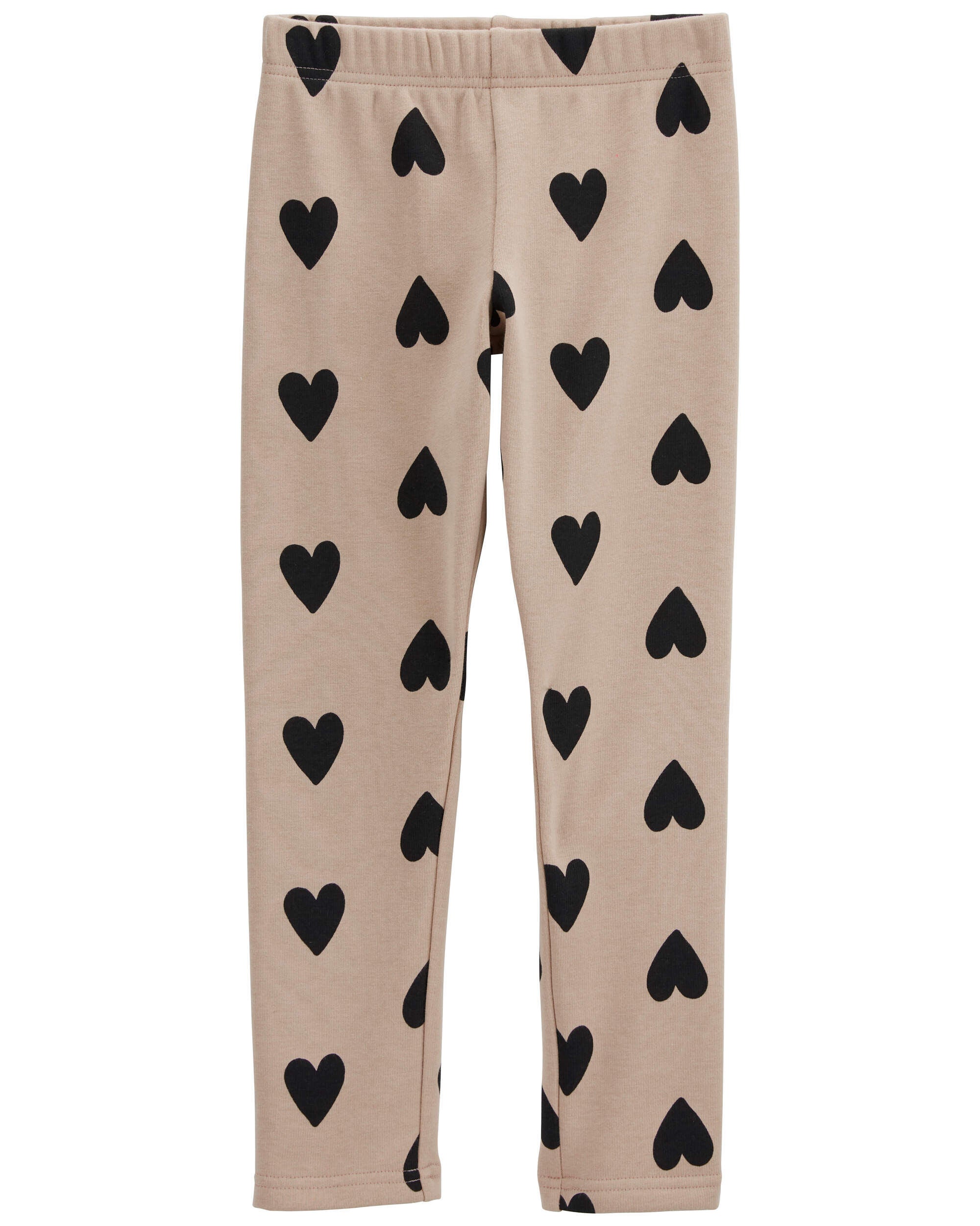 Brown Kid Heart Cozy Fleece Leggings Carter s Oshkosh Canada