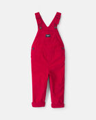 Toddler Girl Corduroy Overalls - Red, image 1 of 4 slides