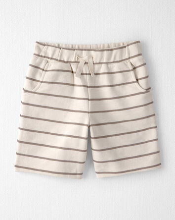 Jeune - Ensemble 2 pi&egrave;ces en coton biologique &agrave; rayures - Beige, 