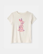 Girls Bunny Graphic Tee - Cream, image 1 of 3 slides