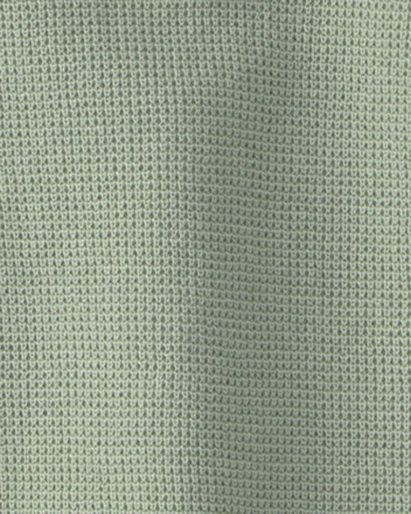 Boys Sweater-Knit Polo Shirt - Green, image 2 of 3 slides