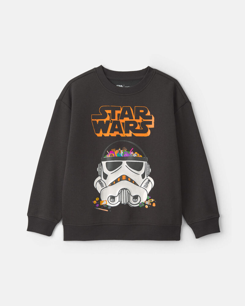 Boys Star Wars Halloween Pullover Sweatshirt - Grey, image 1 of 2 slides