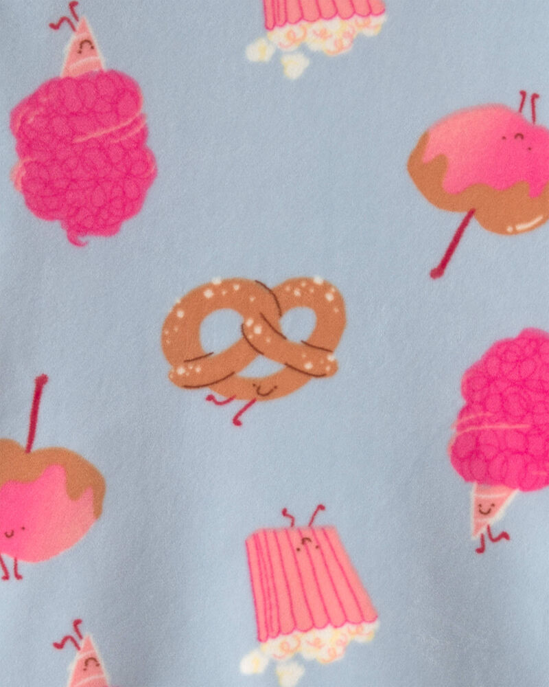 Toddler Girl 2-Piece Festival Treats  DreamPlush Snug Fit Pyjama Set - Blue, image 2 of 3 slides