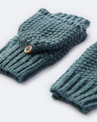 Toddler Foldover Mittens - Green, image 6 of 6 slides