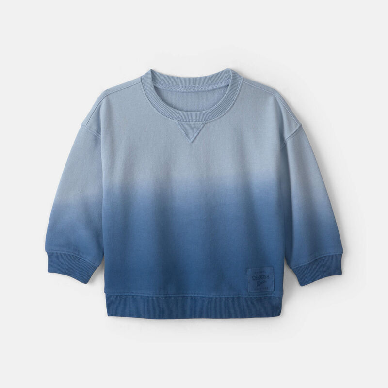 Baby Boy Ombre French Terry Pullover Sweatshirt - Blue | Carter’s Oshkosh Canada