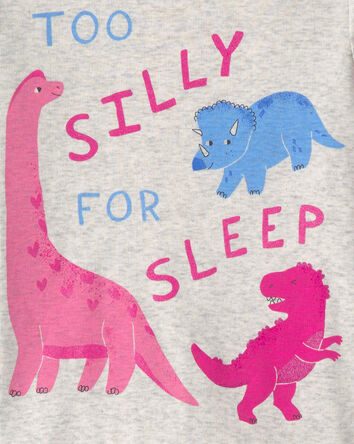 Baby Girl 4-Piece Dino Heart Cotton Snug Fit Pyjama Set - Pink, 